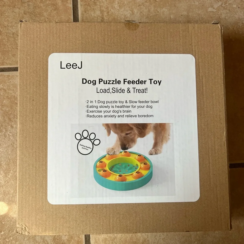 Slow Feeder Dog Bowl Enrichment Memory Training Puzzle Interactive Pet Toy